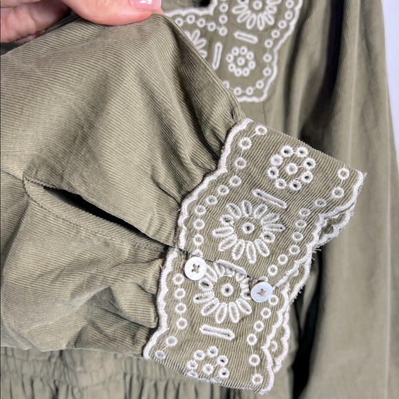 Madewell Olive Corduroy Dress with Square Neckline NEW With Tags! Size XL - Picture 7 of 11